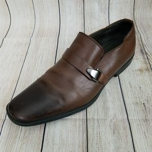 STACY ADAMS Brown Leather Shoes US 9.5 M Loafers